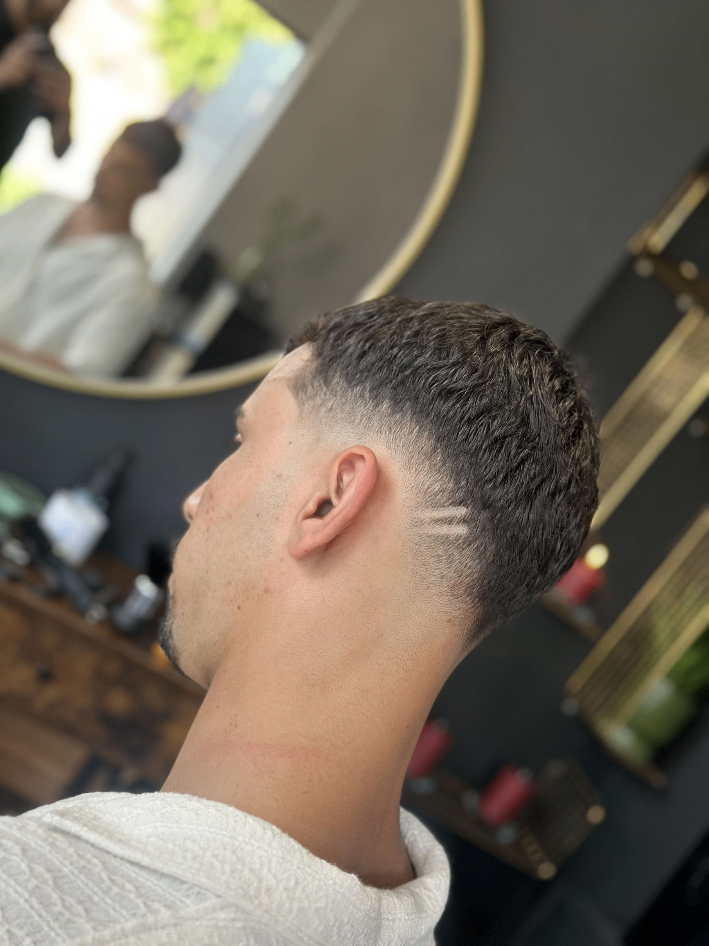 Creative fade ze wzorem w Beirut Barber Shop.